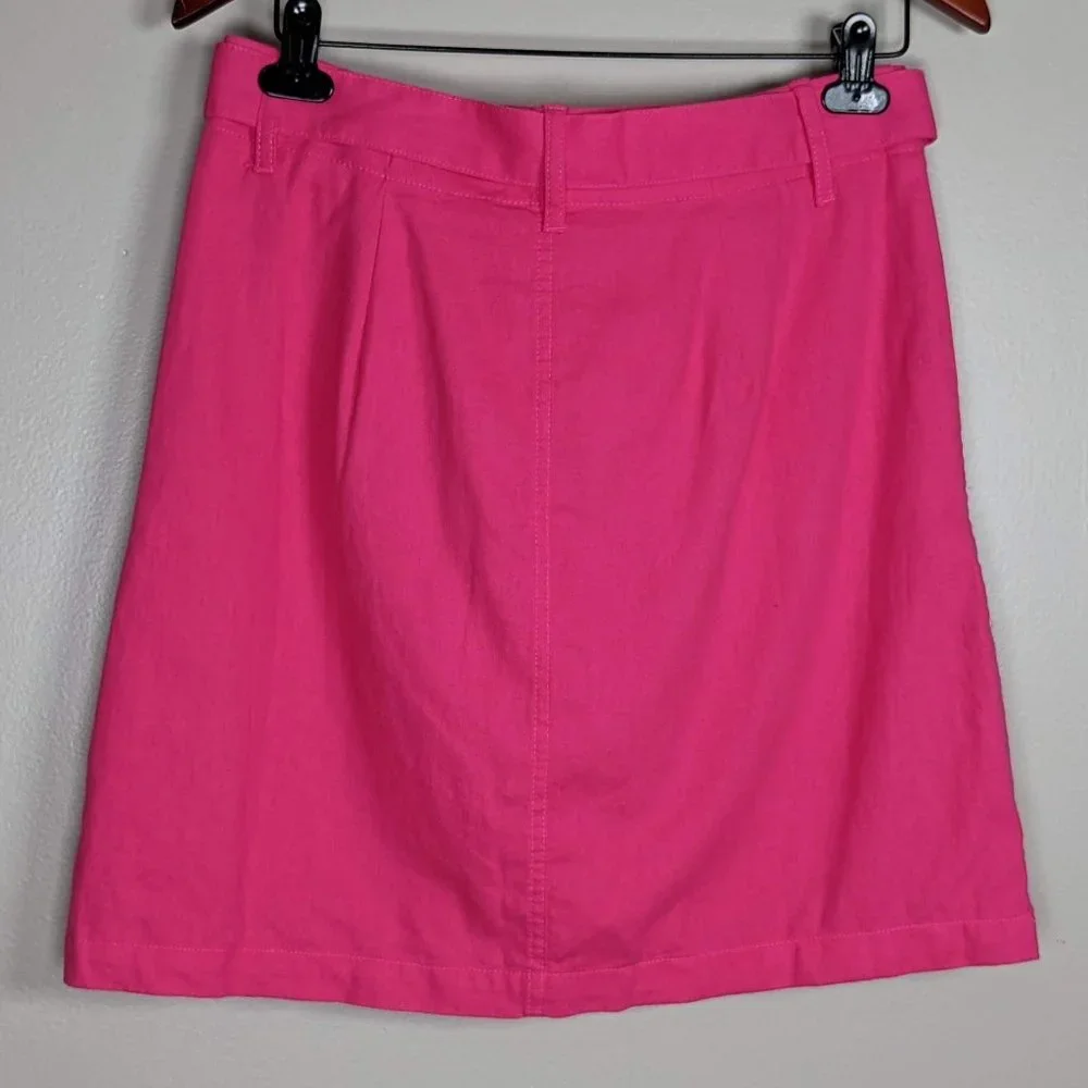 J. Crew Pink Linen-Cotton Utility Mini Skirt - Picture 3 of 8